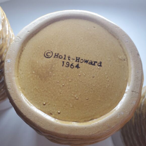 Vintage Rare 1964 Holt Howard Rope Mug Set Japan Unique Cottage Faux Braid - Picture 8 of 8
